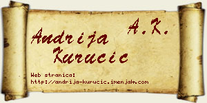 Andrija Kurucić vizit kartica